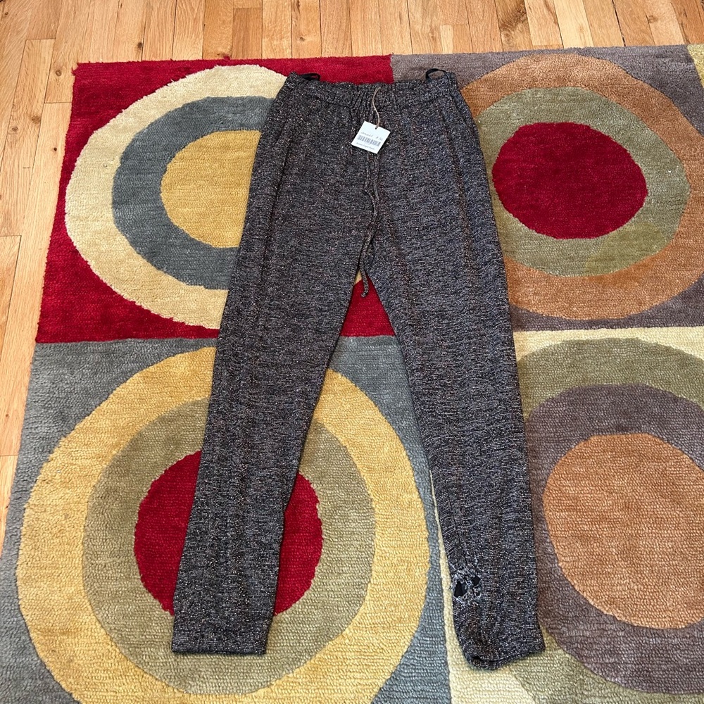 10 for $15 NWT Metallic Glitter Sparkly High Waisted Jogger Pants FLAWED SEE PIC